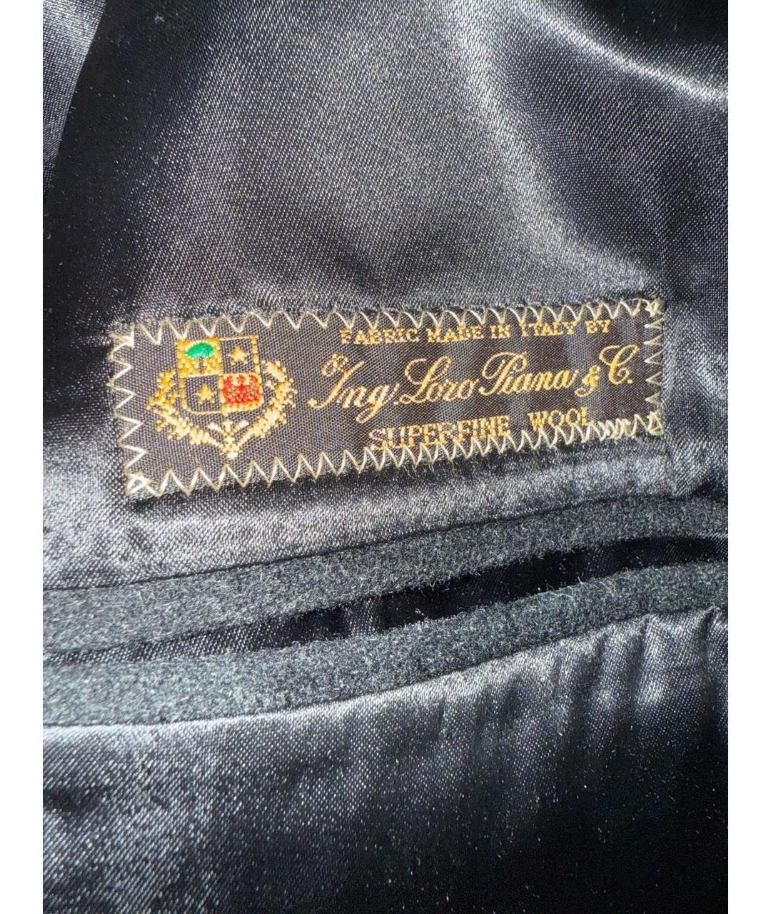 LORO PIANA Черное шерстяное пальто, фото 4