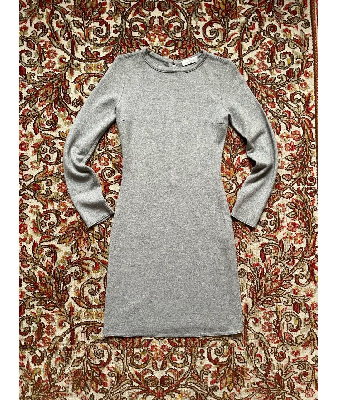 PANICALE Серое шерстяное повседневное платье, фото 2