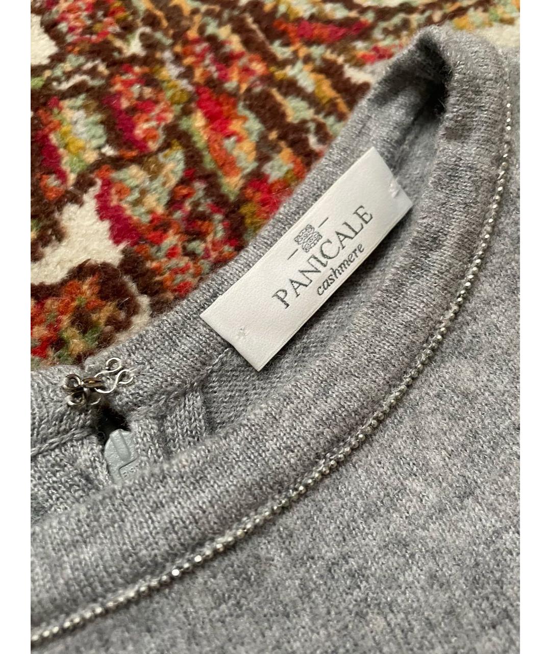 PANICALE Серое шерстяное повседневное платье, фото 3