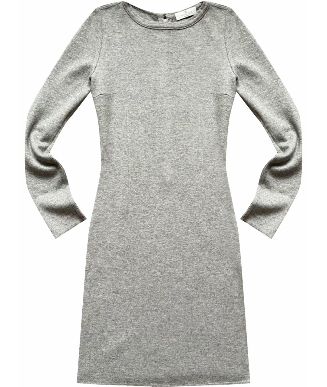 PANICALE Серое шерстяное повседневное платье, фото 1