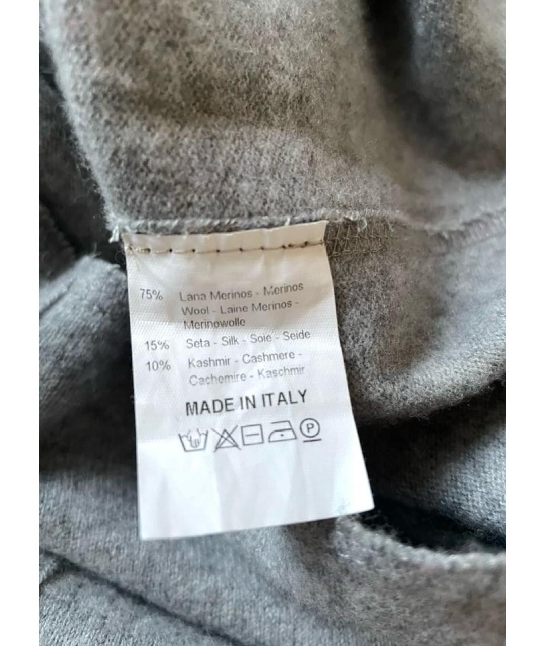 PANICALE Серое шерстяное повседневное платье, фото 5