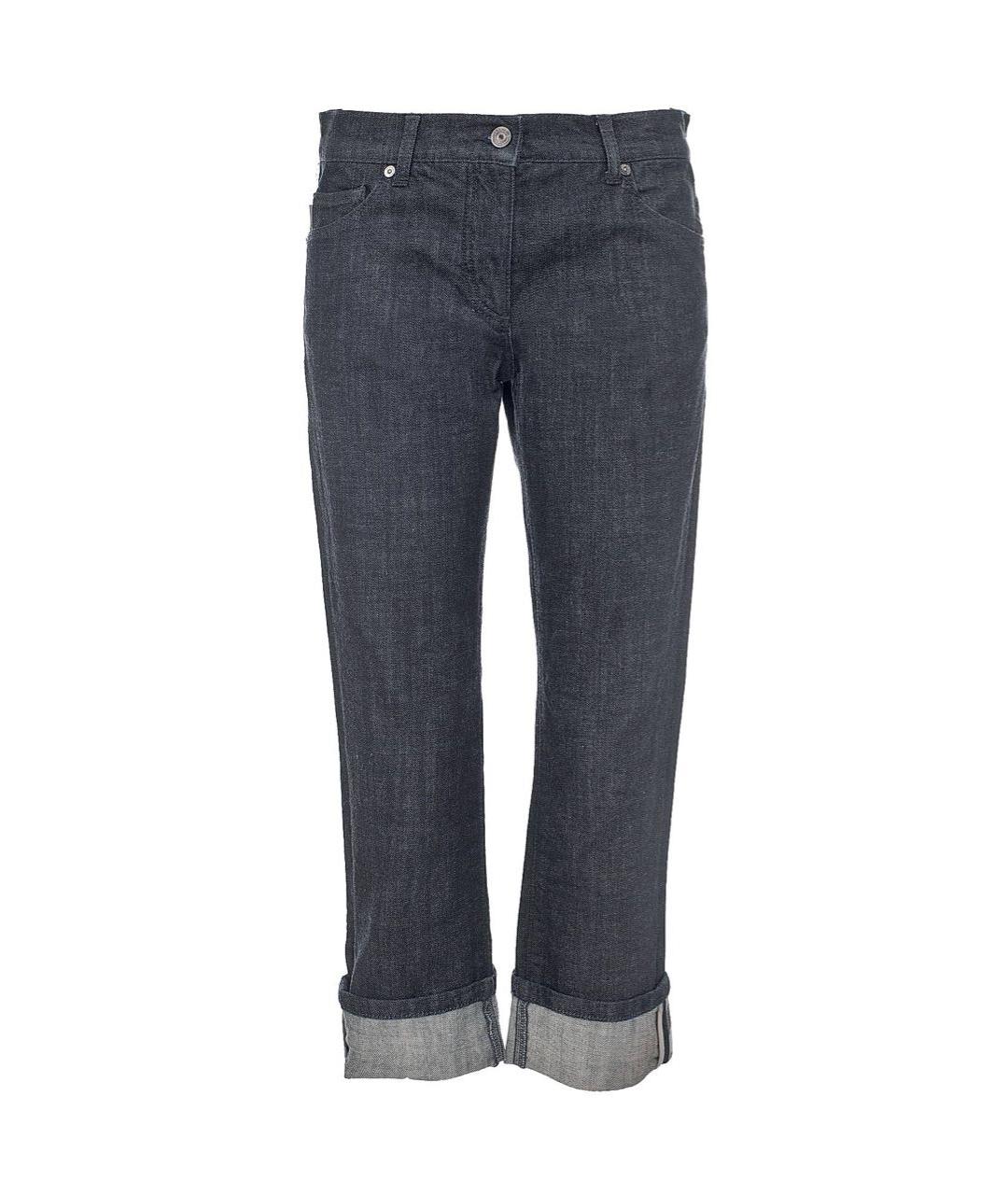 BURBERRY Черные хлопко-эластановые прямые джинсы, фото 1