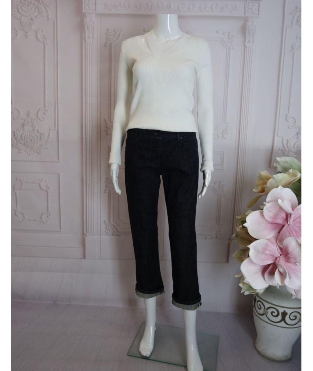 BURBERRY Черные хлопко-эластановые прямые джинсы, фото 5