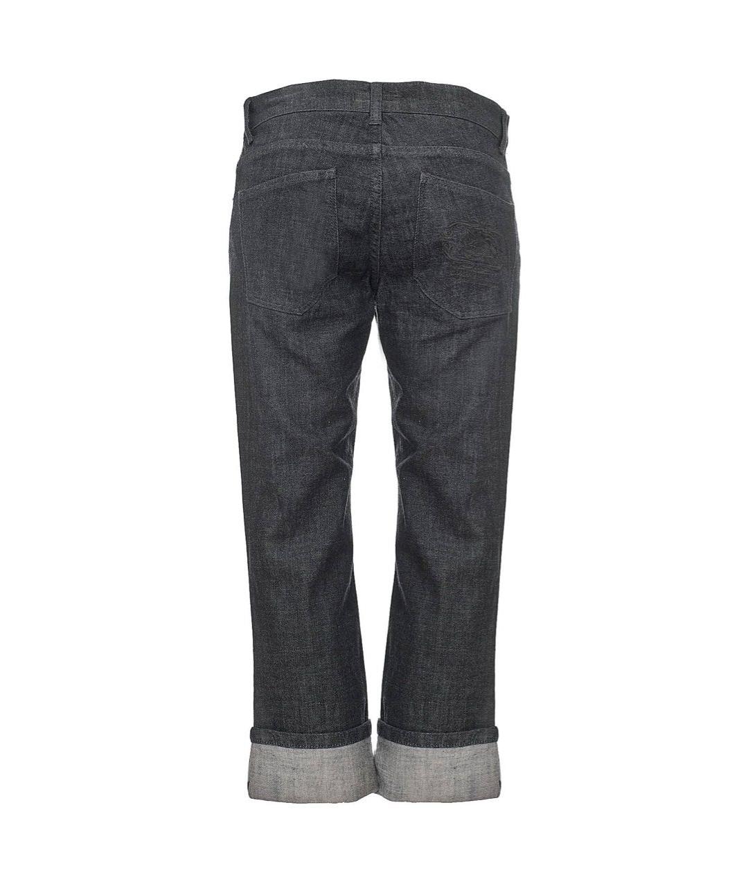 BURBERRY Черные хлопко-эластановые прямые джинсы, фото 2