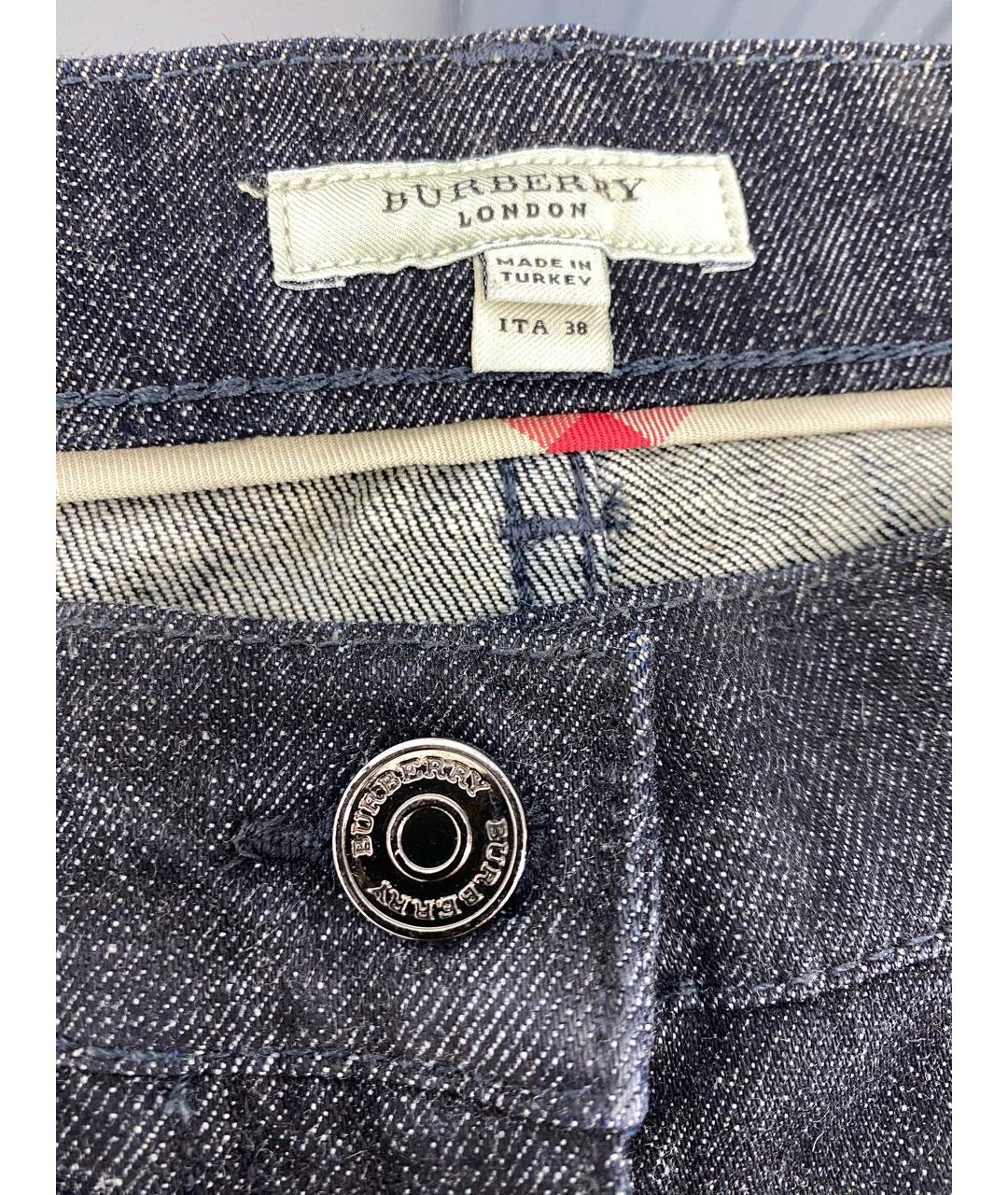 BURBERRY Черные хлопко-эластановые прямые джинсы, фото 8