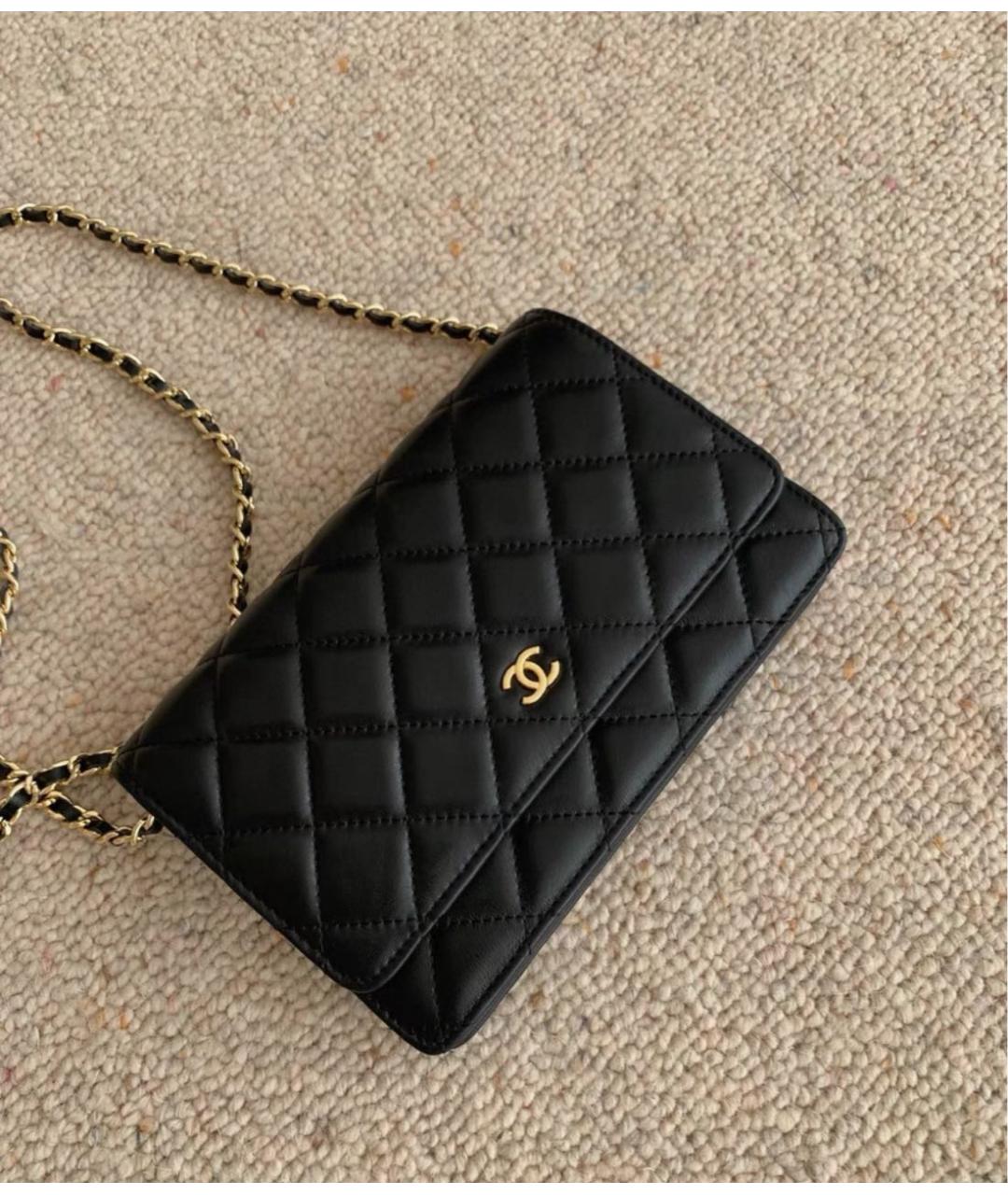 CHANEL Черная кожаная сумка через плечо, фото 2