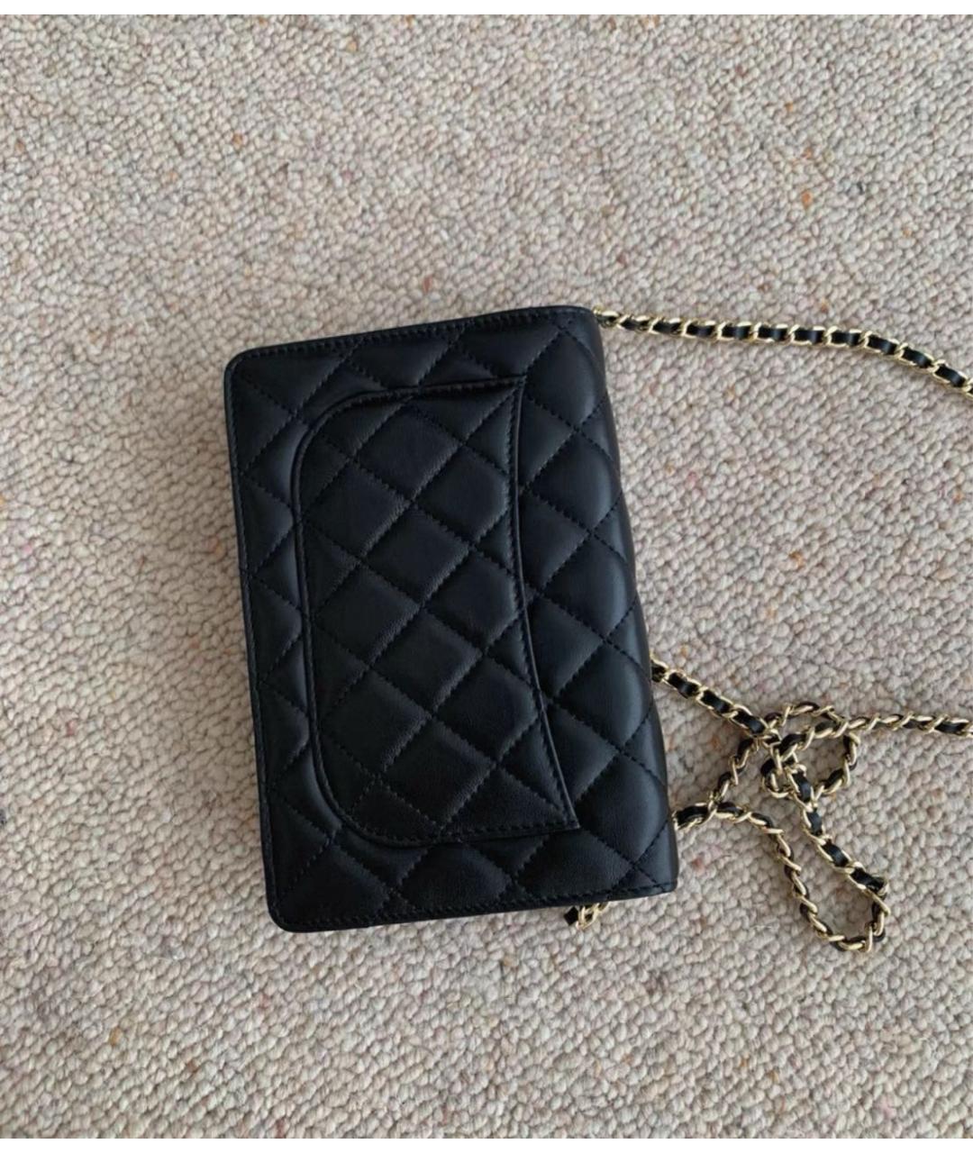 CHANEL Черная кожаная сумка через плечо, фото 3