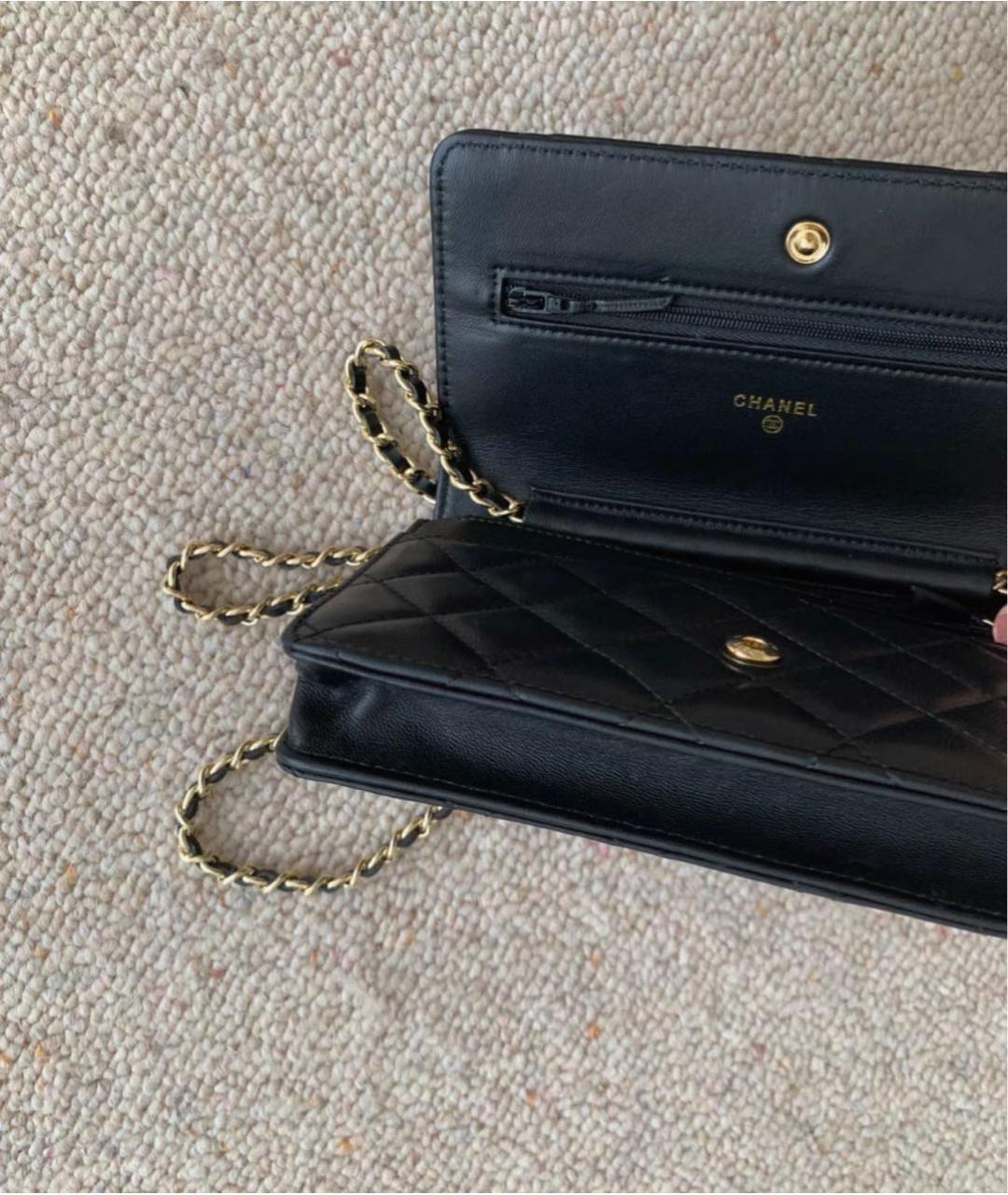 CHANEL Черная кожаная сумка через плечо, фото 4