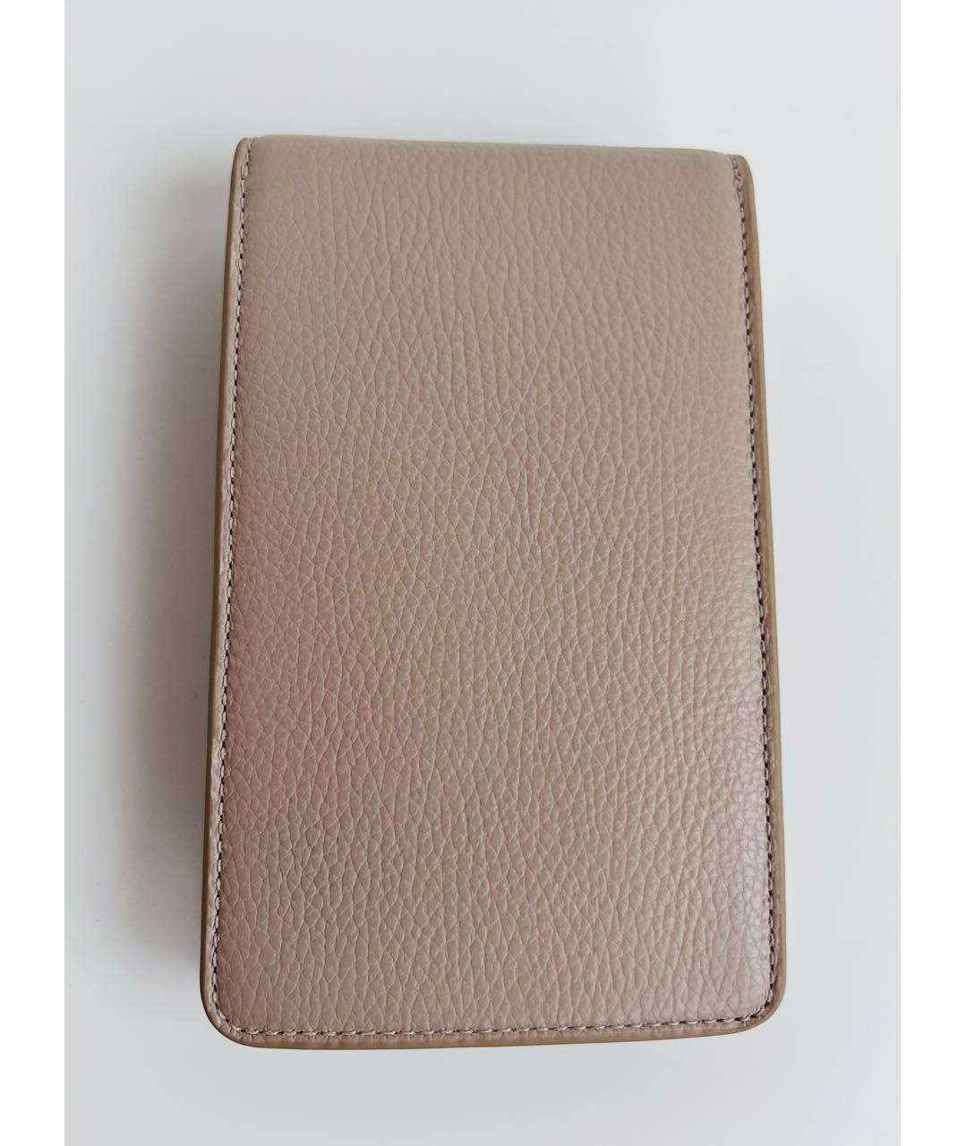 COCCINELLE Бежевая кожаная сумка через плечо, фото 3