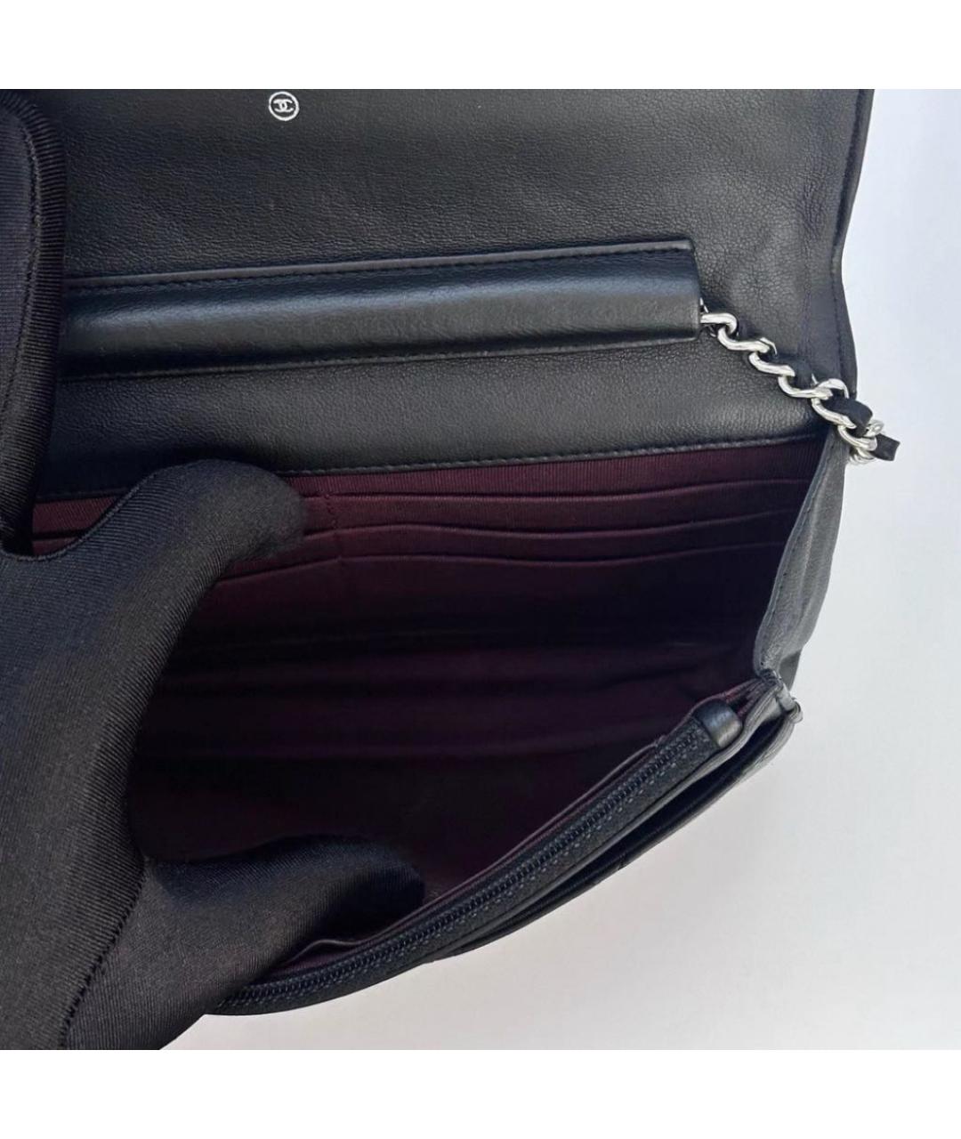CHANEL Черная кожаная сумка через плечо, фото 3