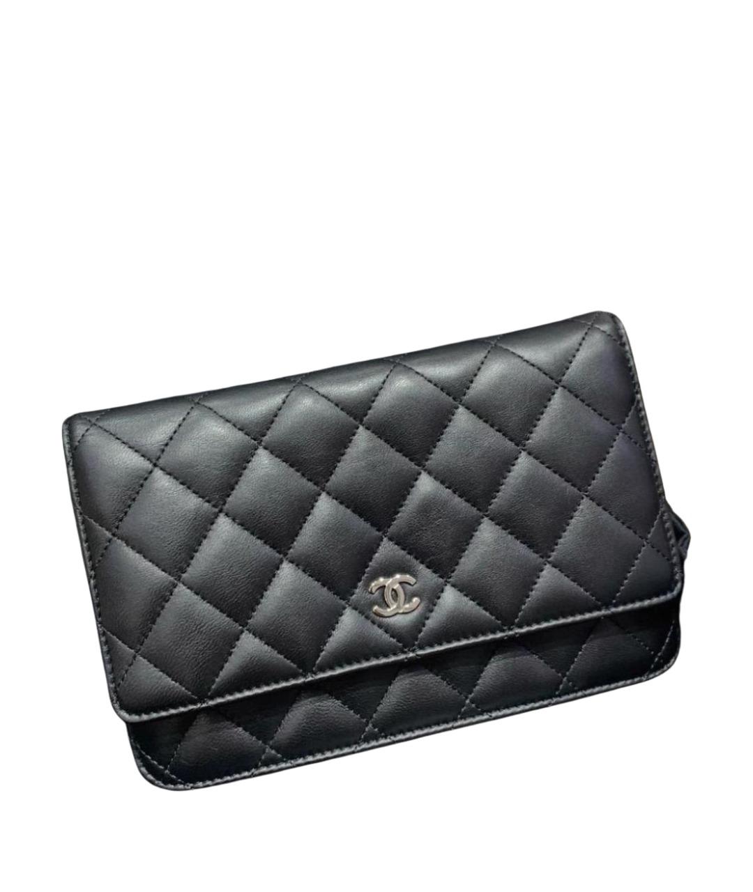 CHANEL Черная кожаная сумка через плечо, фото 1