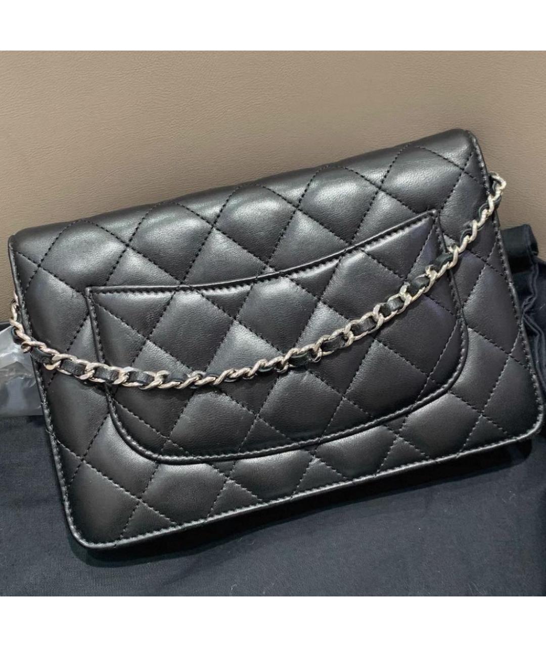 CHANEL Черная кожаная сумка через плечо, фото 2