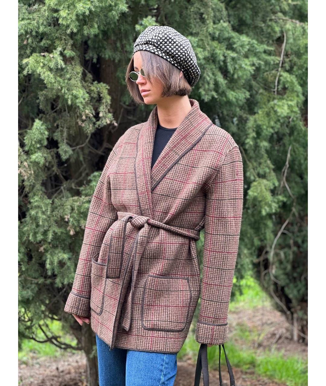 POLO RALPH LAUREN Коричневое шерстяное пальто, фото 5