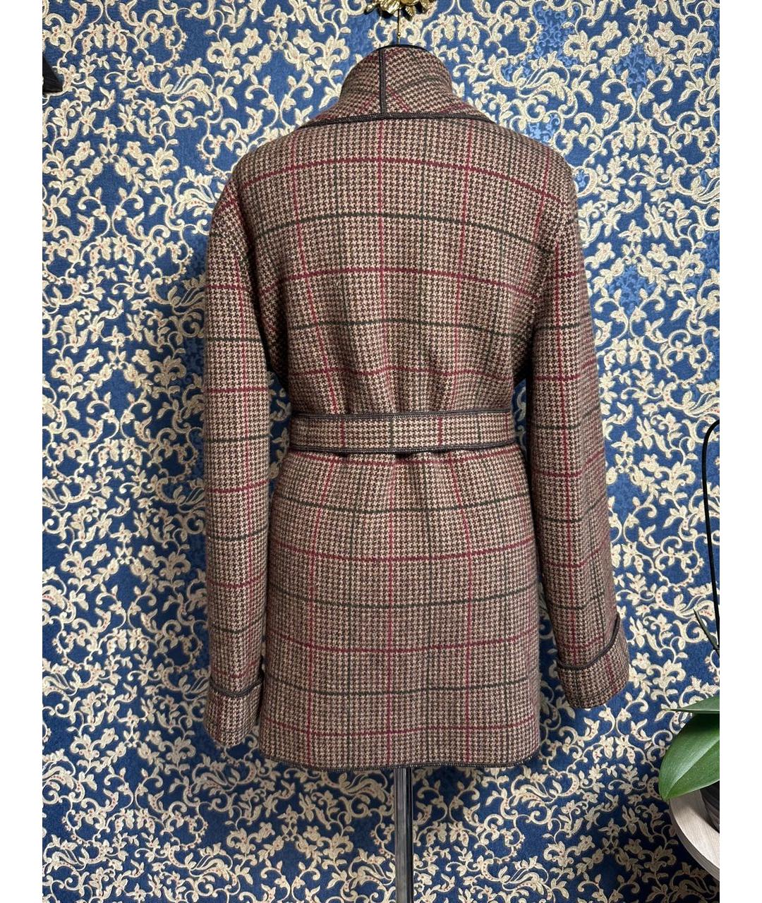 POLO RALPH LAUREN Коричневое шерстяное пальто, фото 2