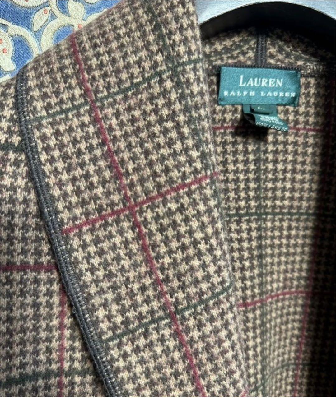 POLO RALPH LAUREN Коричневое шерстяное пальто, фото 3