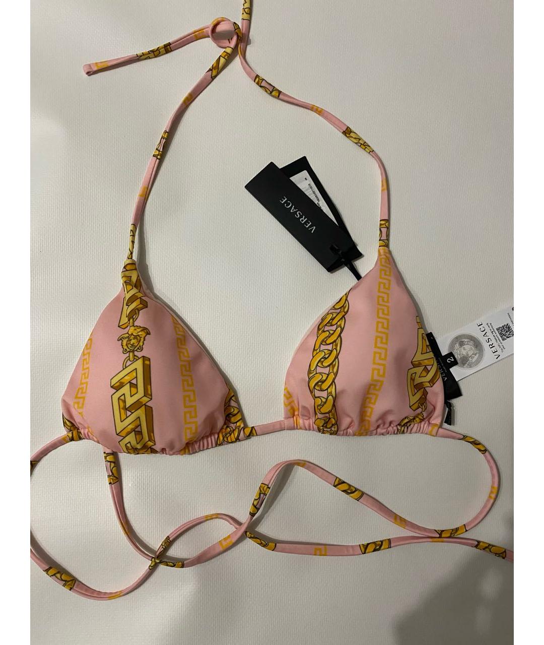 VERSACE Розовый полиамидовый купальник, фото 6