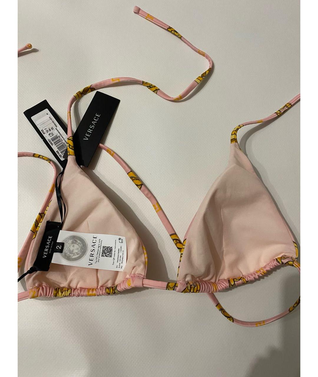 VERSACE Розовый полиамидовый купальник, фото 5