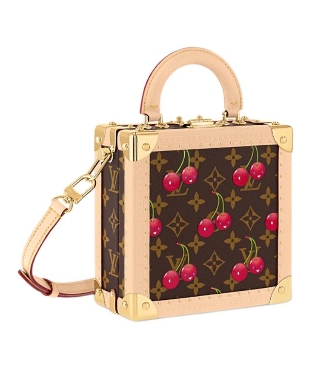 LOUIS VUITTON Коричневая кожаная сумка через плечо, фото 2