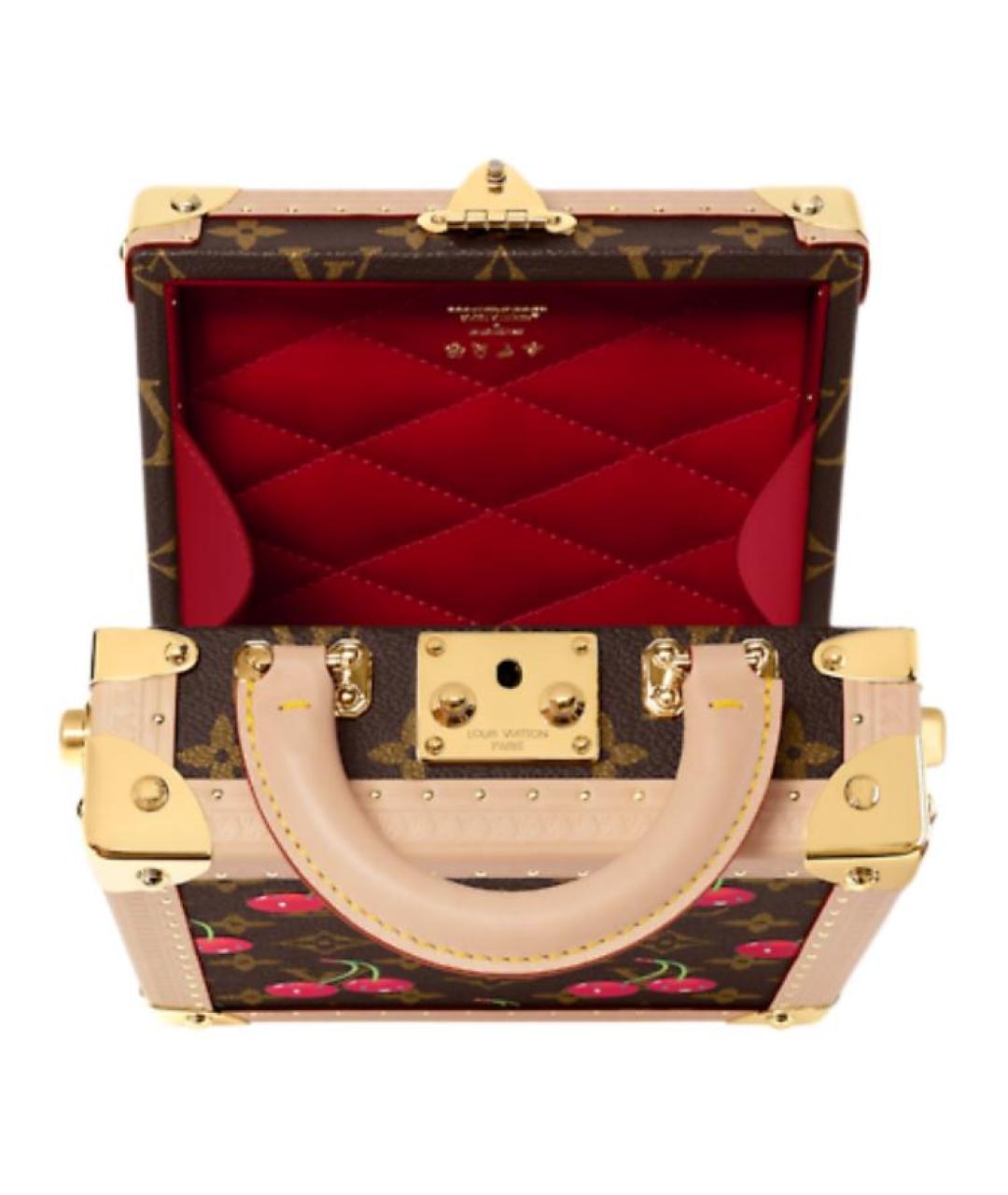 LOUIS VUITTON Коричневая кожаная сумка через плечо, фото 4