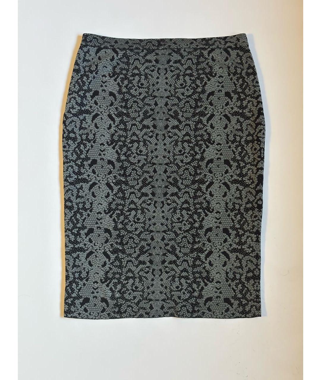 GUCCI Серая шерстяная юбка миди, фото 6