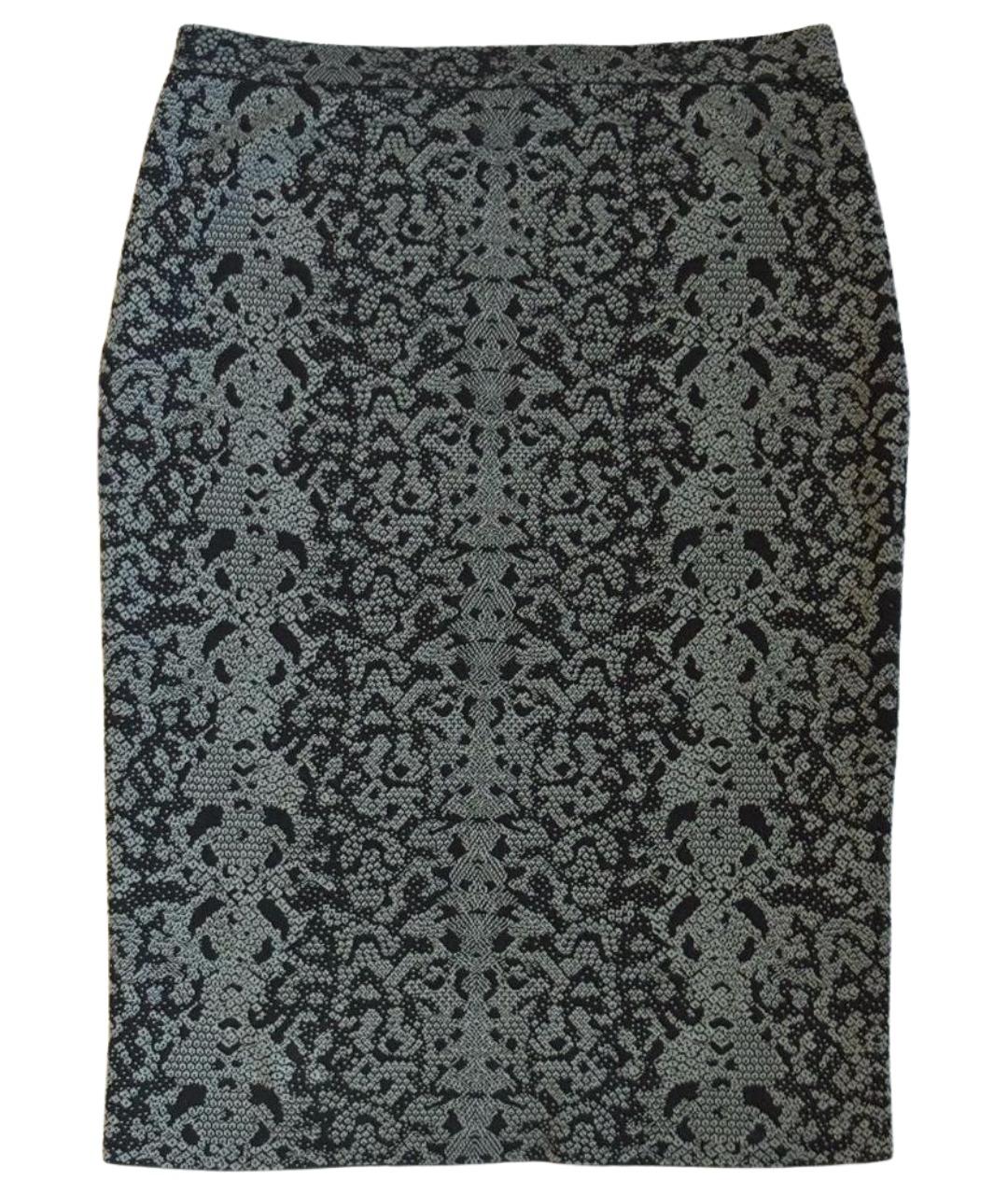 GUCCI Серая шерстяная юбка миди, фото 1