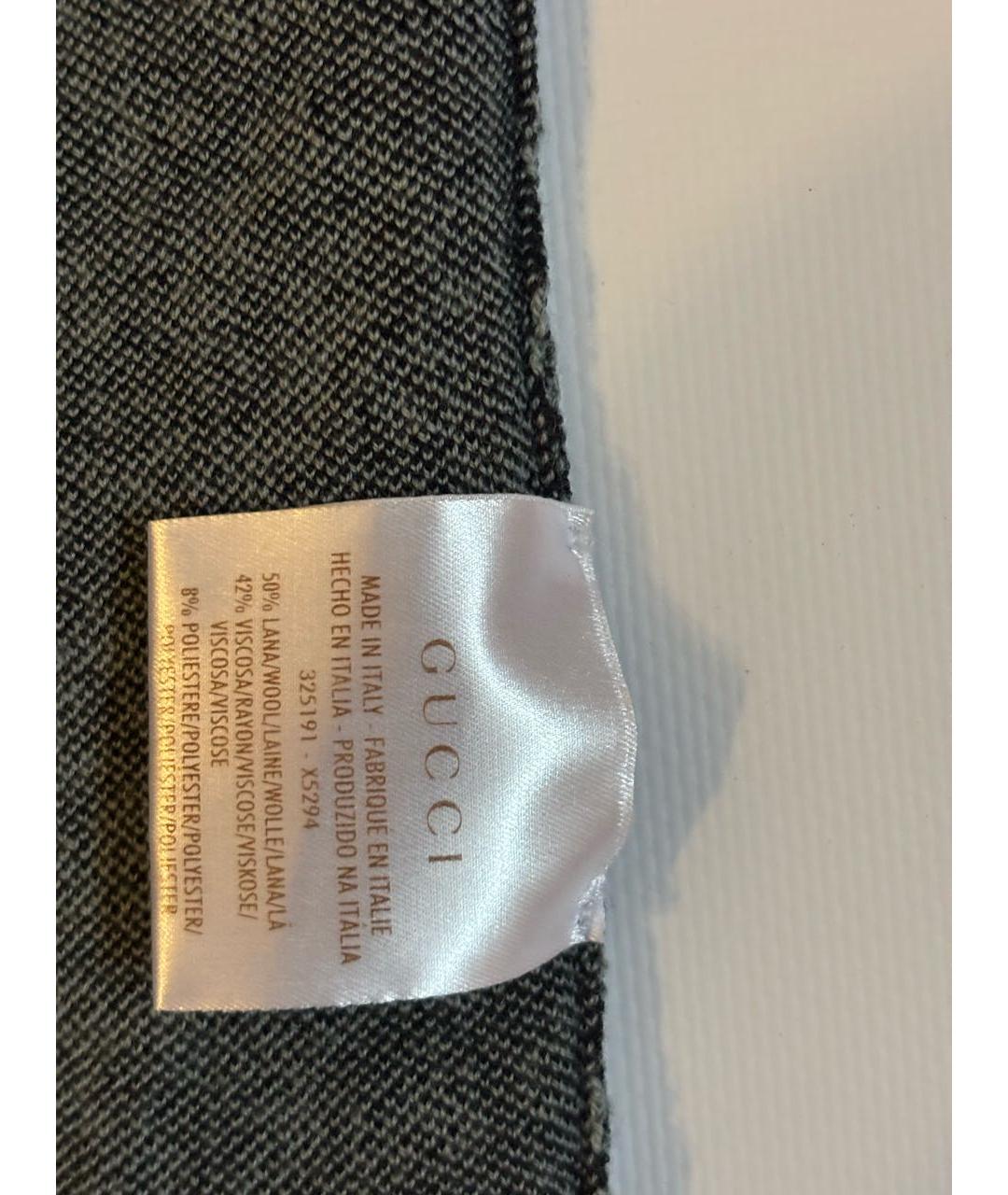 GUCCI Серая шерстяная юбка миди, фото 4