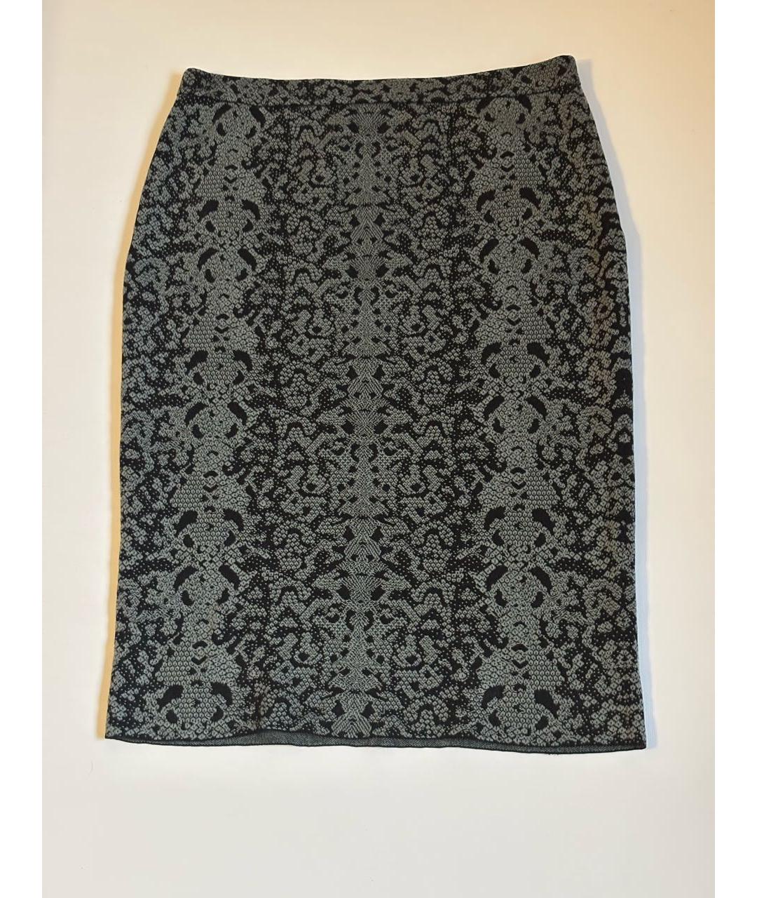 GUCCI Серая шерстяная юбка миди, фото 2