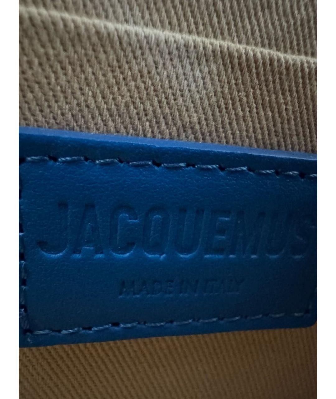 JACQUEMUS Синяя кожаная сумка через плечо, фото 6