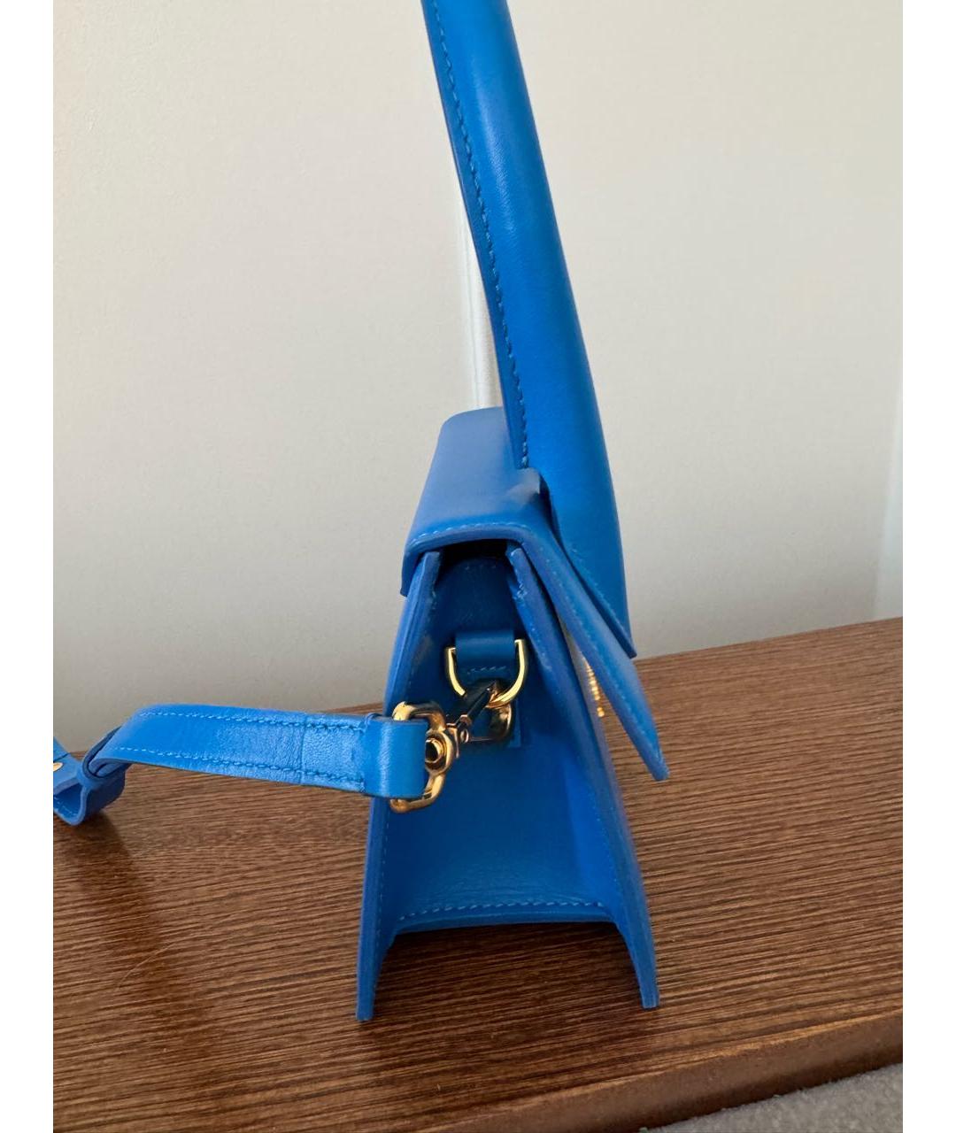 JACQUEMUS Синяя кожаная сумка через плечо, фото 2