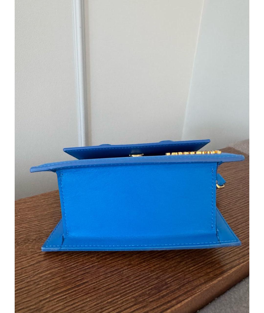 JACQUEMUS Синяя кожаная сумка через плечо, фото 7