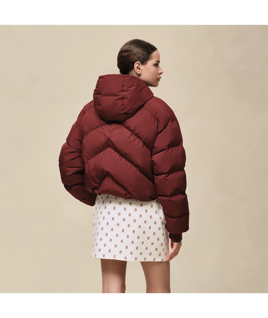 HERMES Бордовая полиэстеровая куртка, фото 4