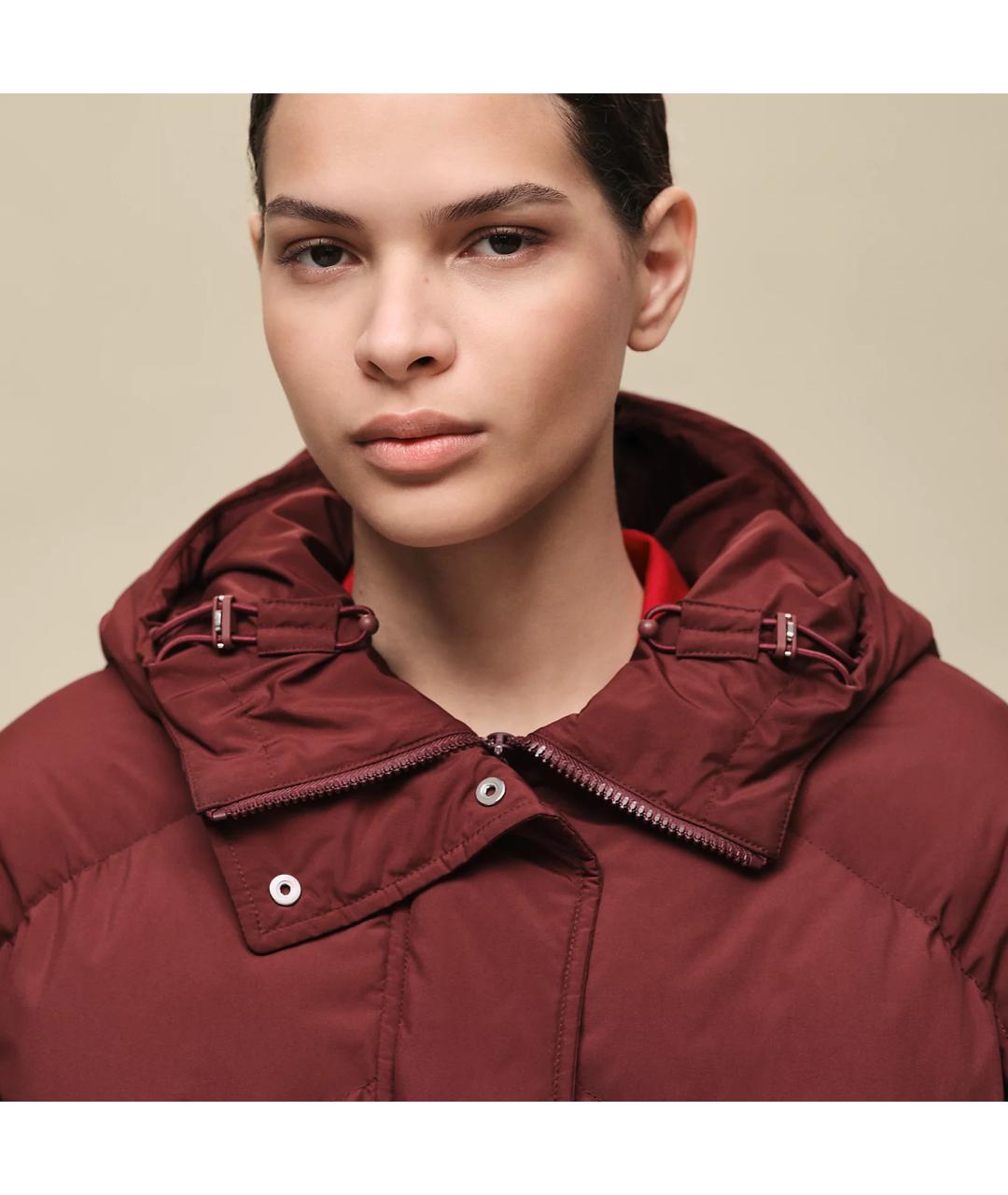 HERMES Бордовая полиэстеровая куртка, фото 5