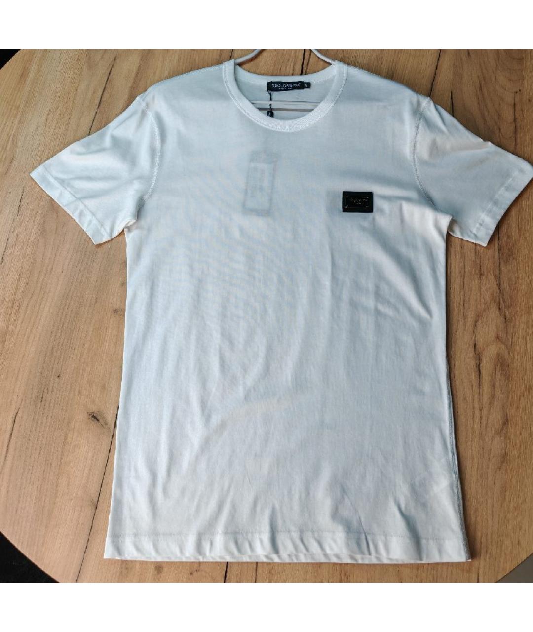 DOLCE&GABBANA Белая хлопковая футболка, фото 5