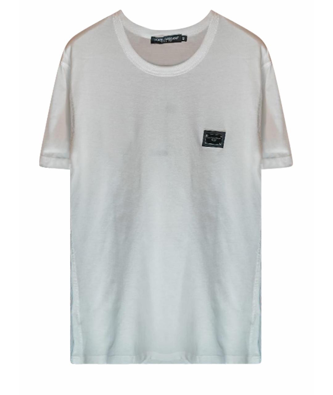 DOLCE&GABBANA Белая хлопковая футболка, фото 1