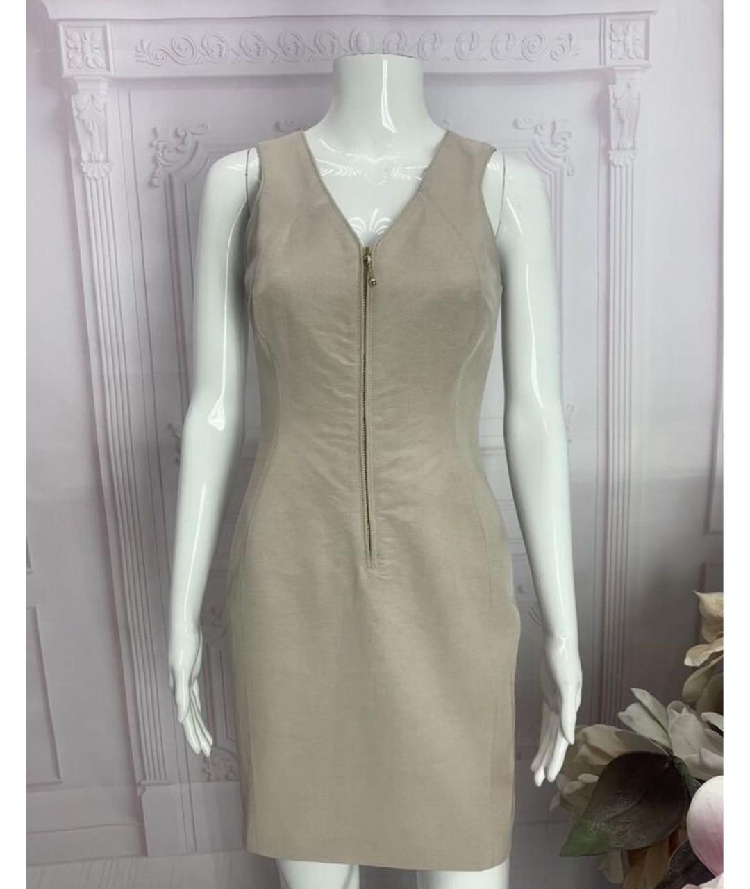 JO NO FUI Бежевое хлопковое платье, фото 5
