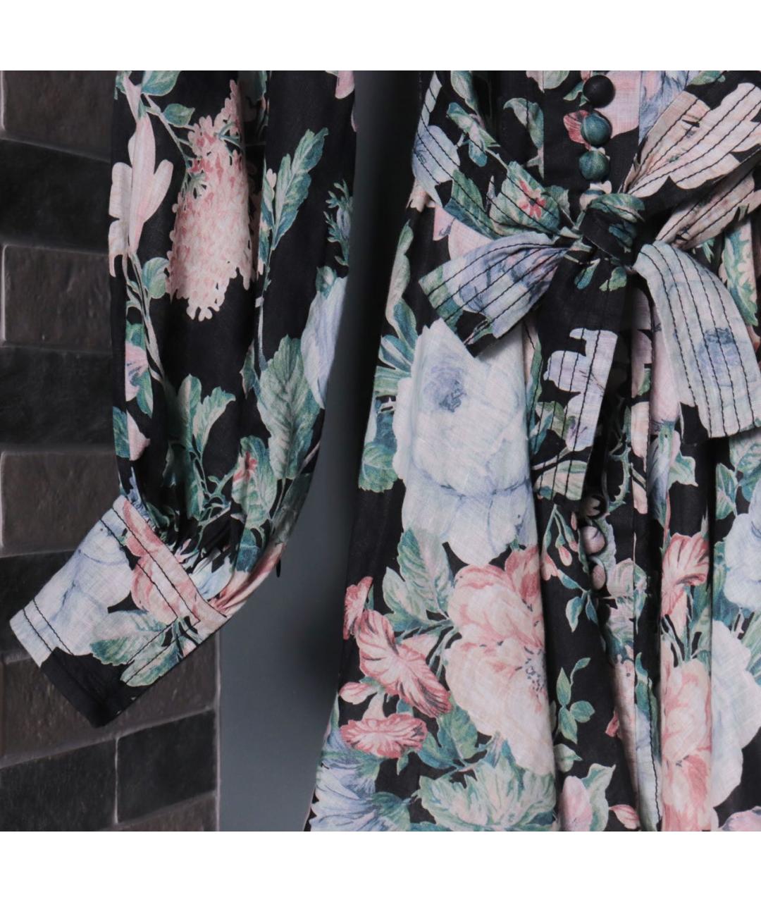 ZIMMERMANN Мульти льняное повседневное платье, фото 7