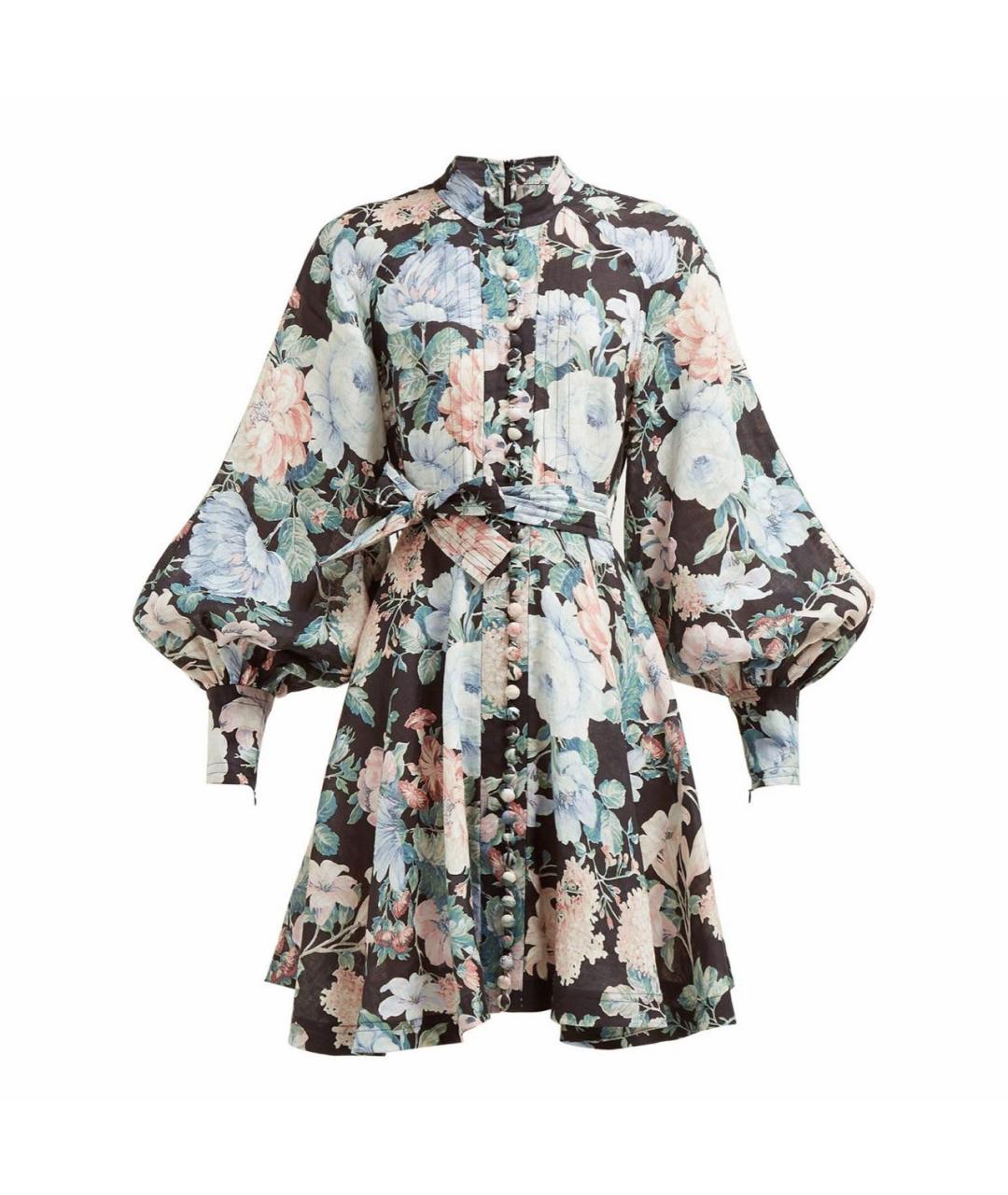 ZIMMERMANN Мульти льняное повседневное платье, фото 1