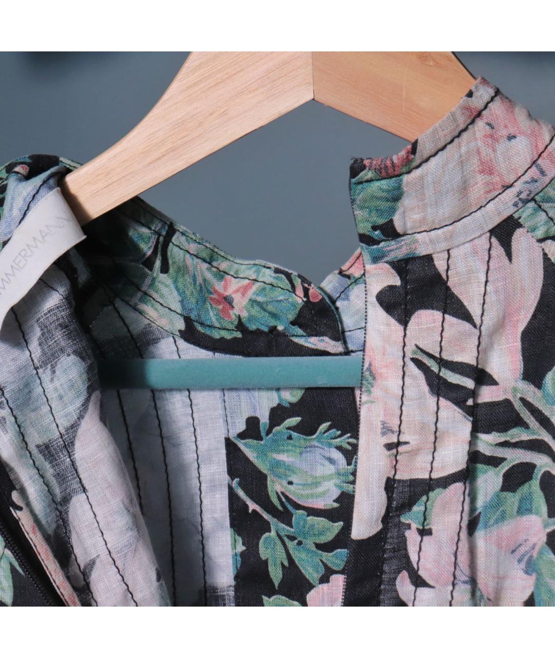 ZIMMERMANN Мульти льняное повседневное платье, фото 8