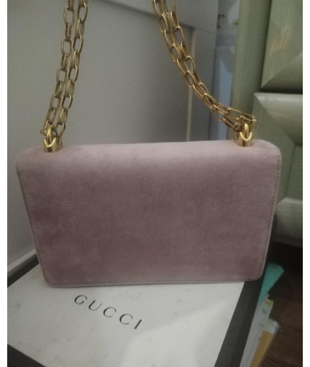 DOLCE&GABBANA Розовая кожаная сумка через плечо, фото 2