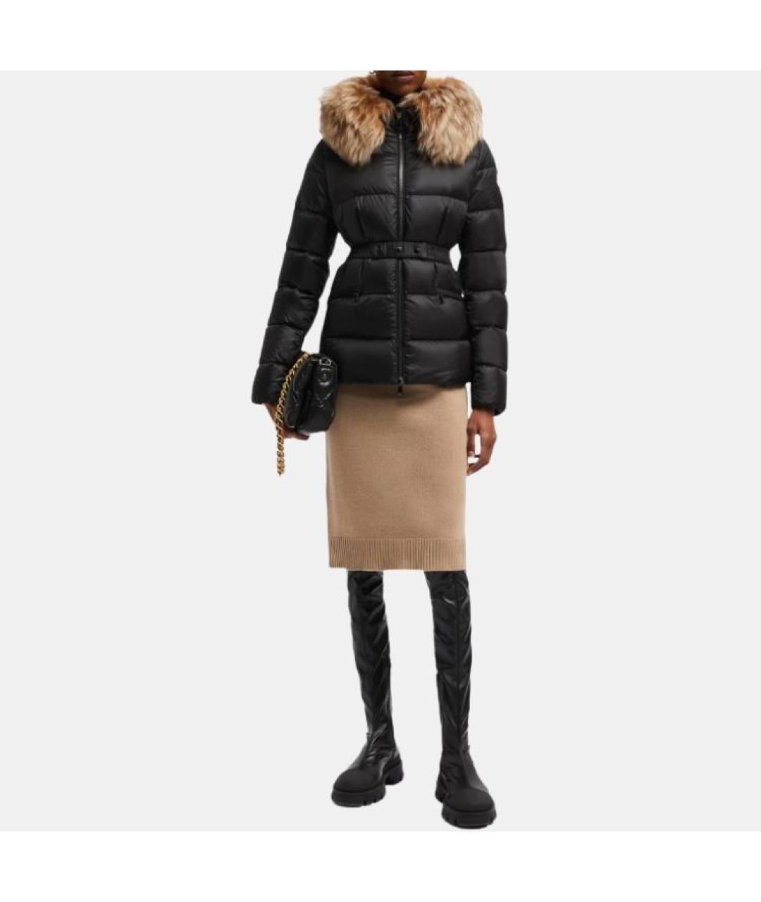 MONCLER Черный пуховик, фото 4