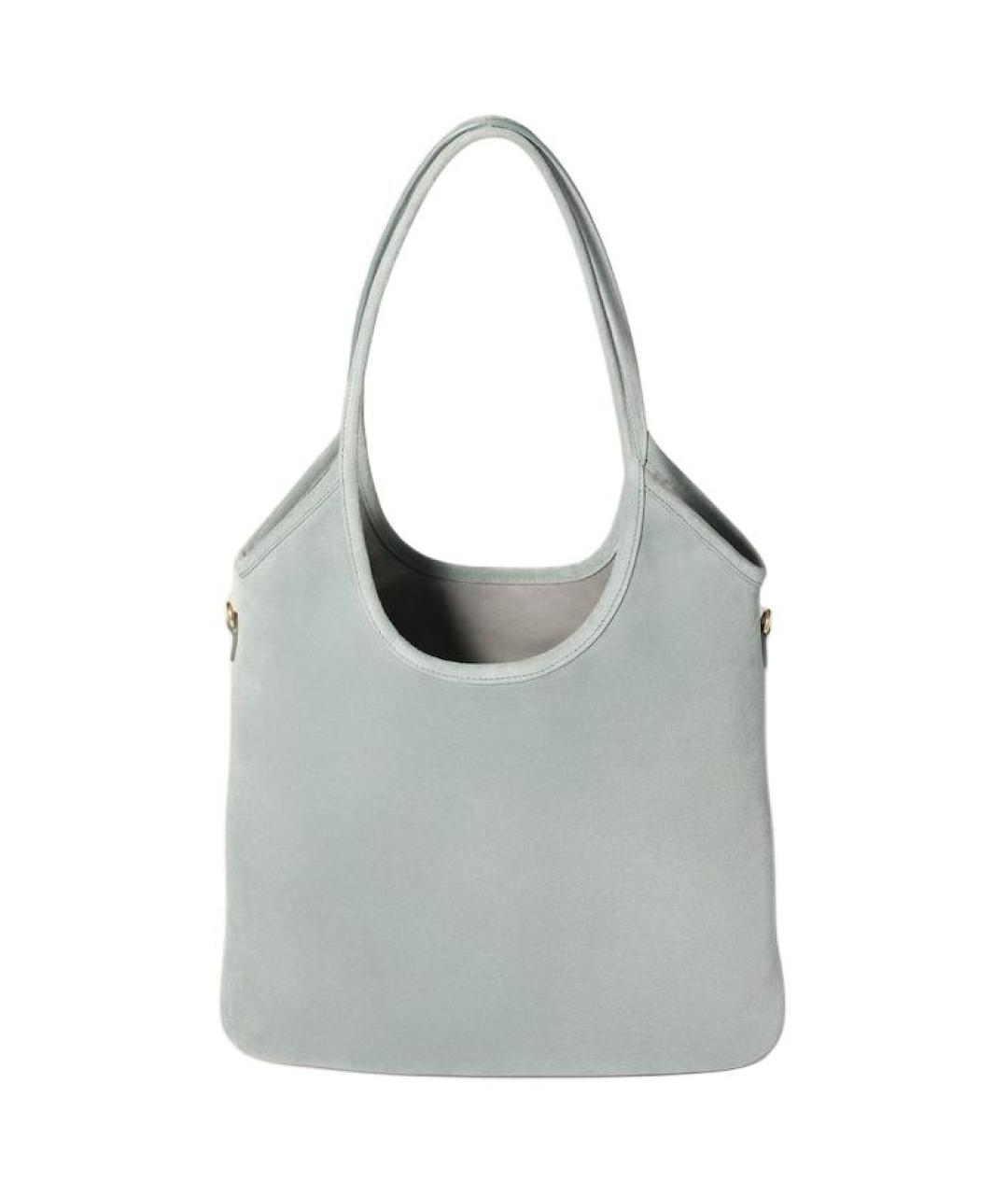 MIU MIU Голубая замшевая сумка через плечо, фото 3