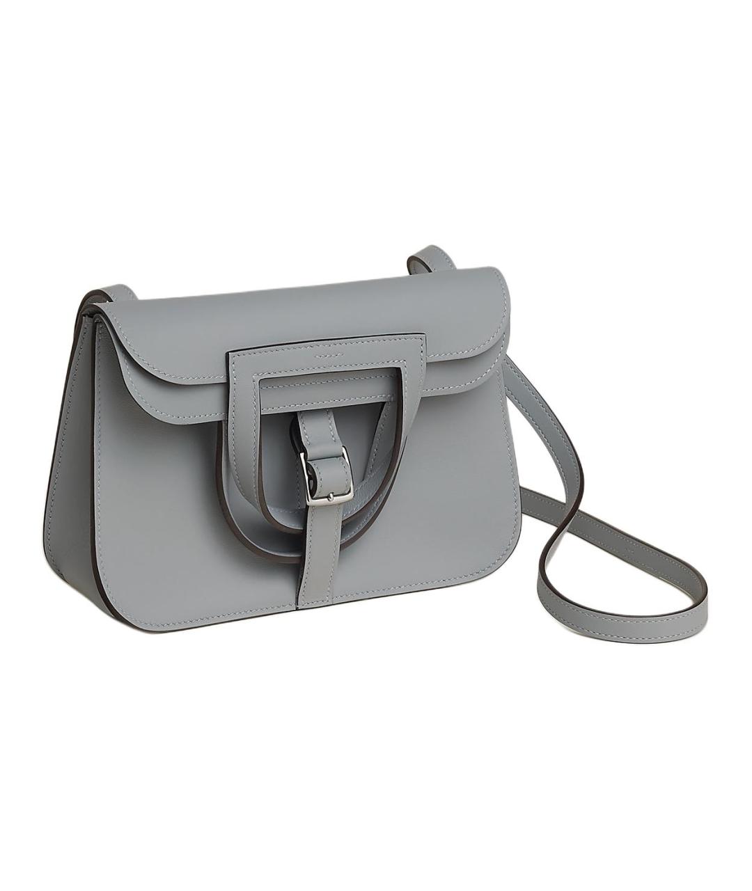 HERMES Серая кожаная сумка через плечо, фото 2