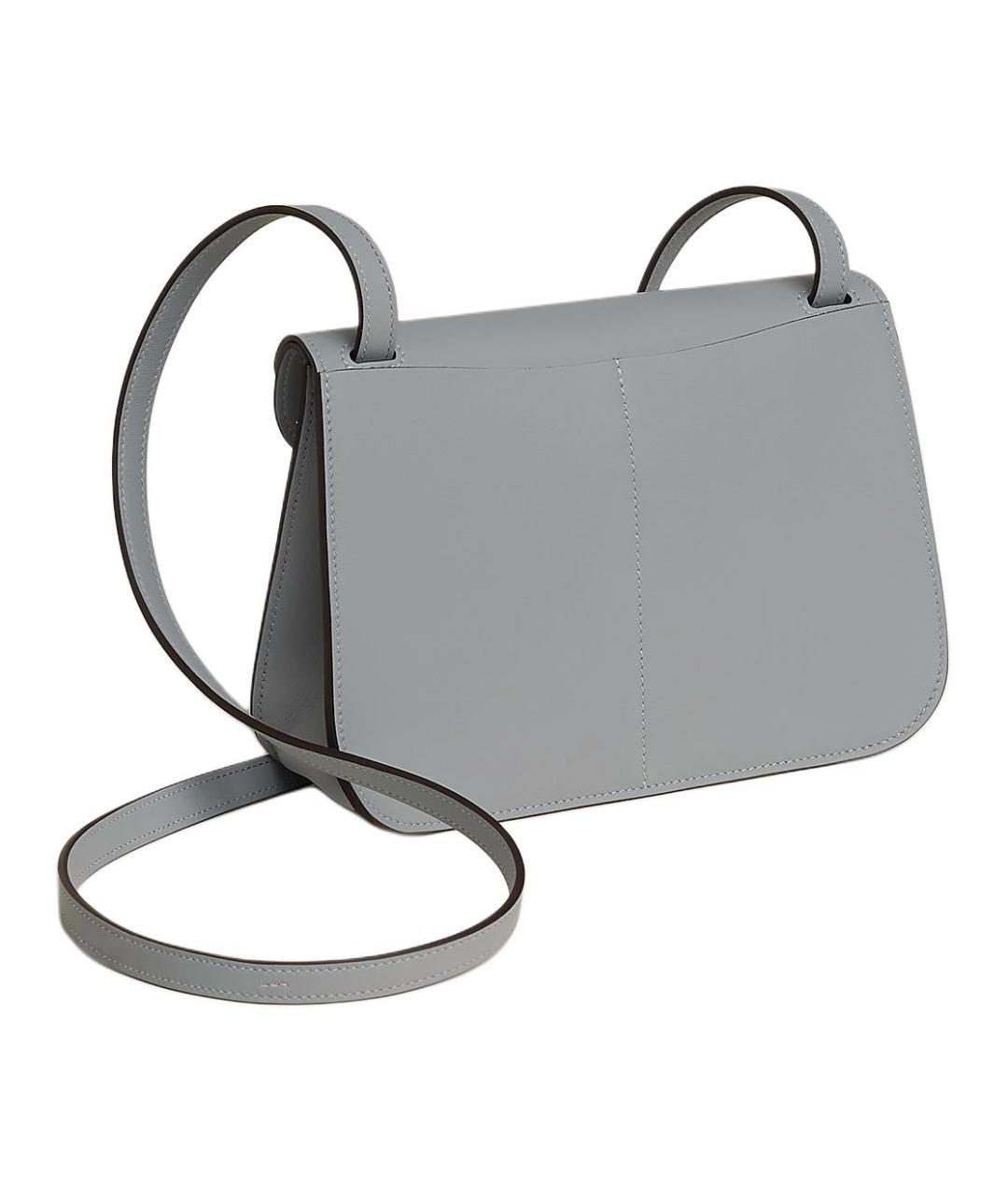 HERMES Серая кожаная сумка через плечо, фото 3