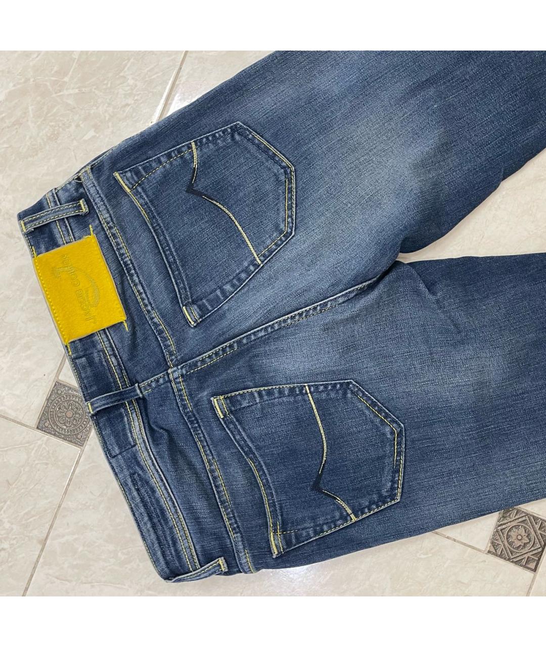 JACOB COHEN Синие прямые джинсы, фото 5