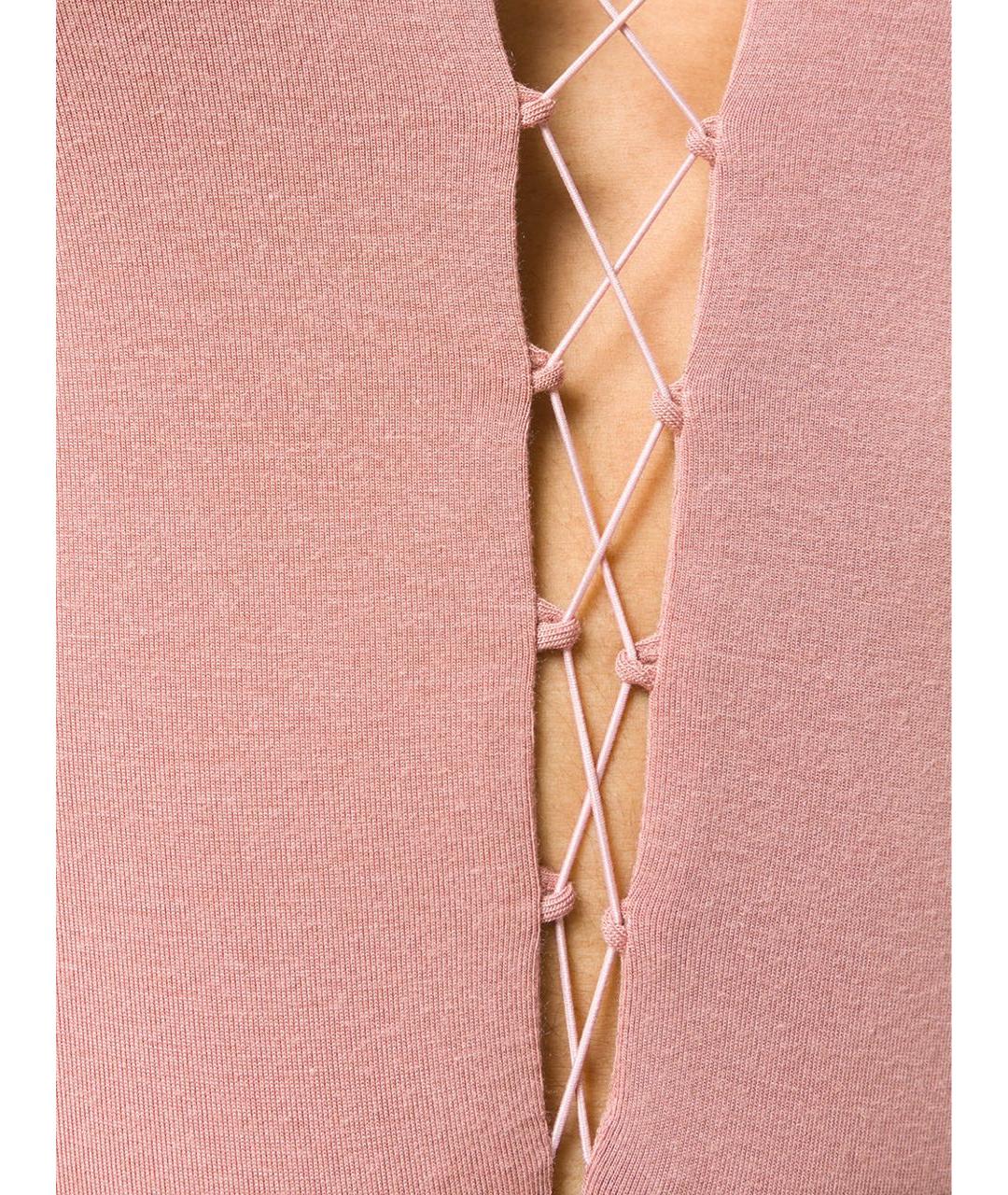 ALEXANDER WANG Розовая хлопковая футболка, фото 2