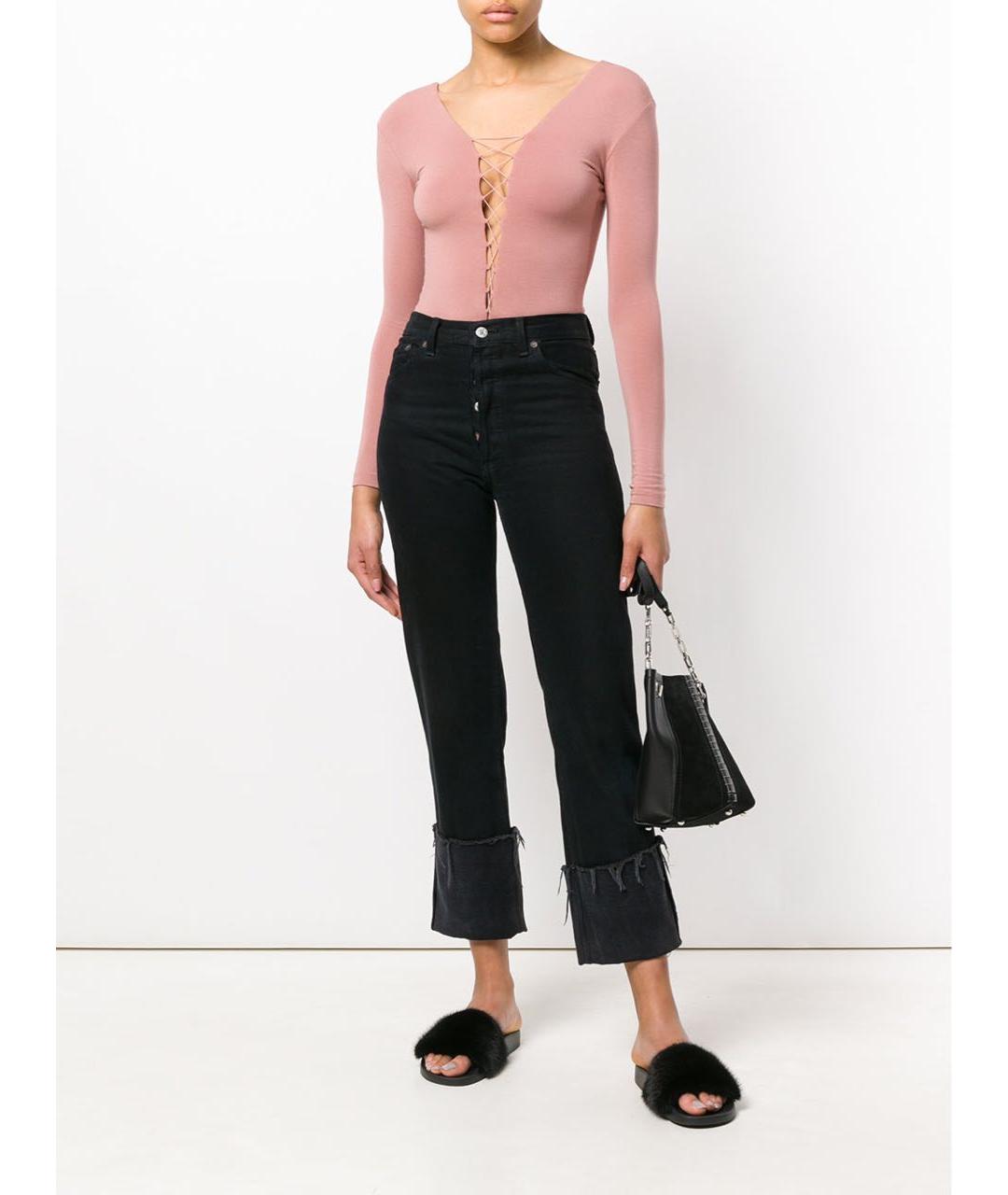 ALEXANDER WANG Розовая хлопковая футболка, фото 5