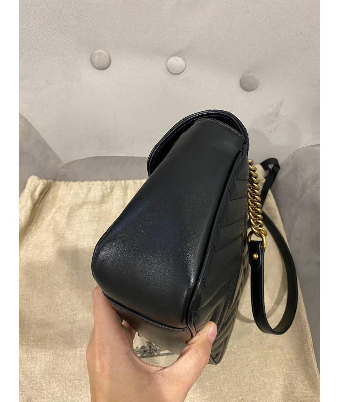 GUCCI Черная кожаная сумка через плечо, фото 3