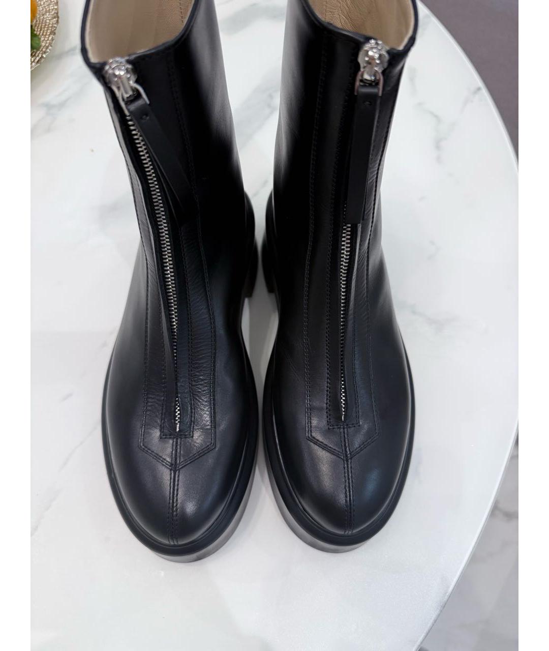 THE ROW Черные кожаные полусапоги, фото 2