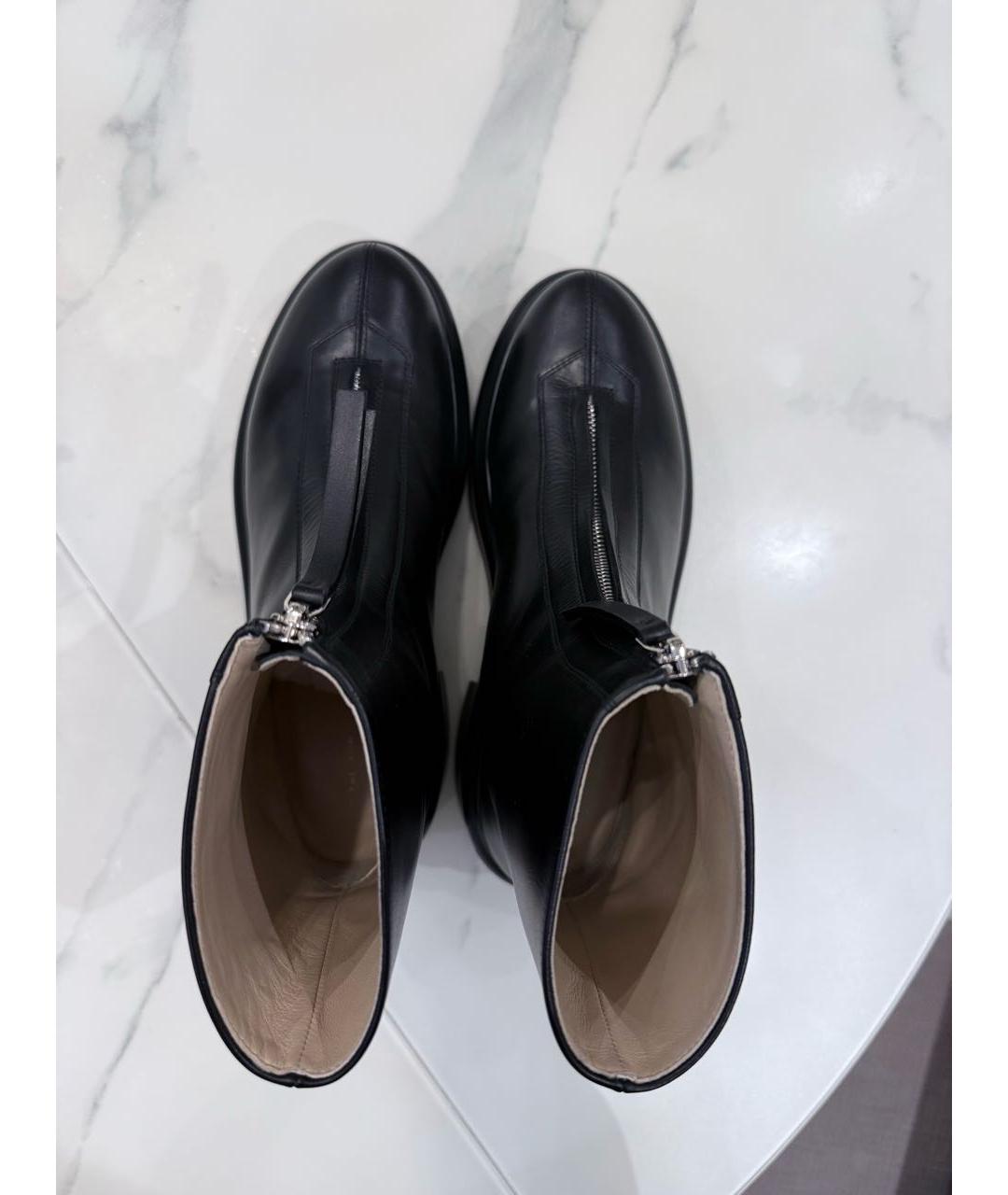 THE ROW Черные кожаные полусапоги, фото 3