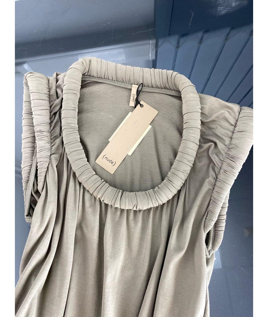 NUDE Хаки хлопковая майка, фото 3